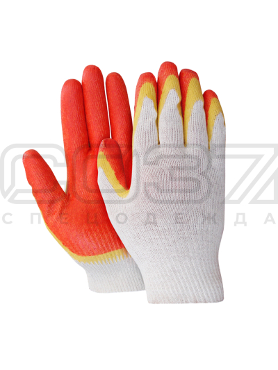 Перчатки трикотажные с латексным покрытием двойной облив 2