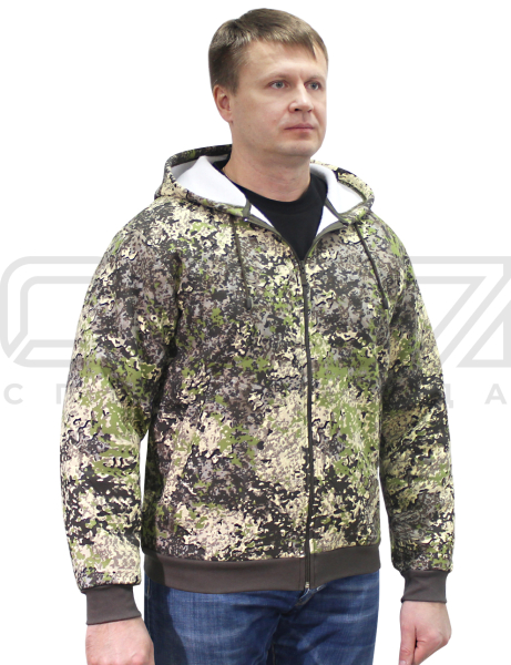 Толстовка мужская Noise на молнии цв.blur2 тк.футер 3-х нитка 1